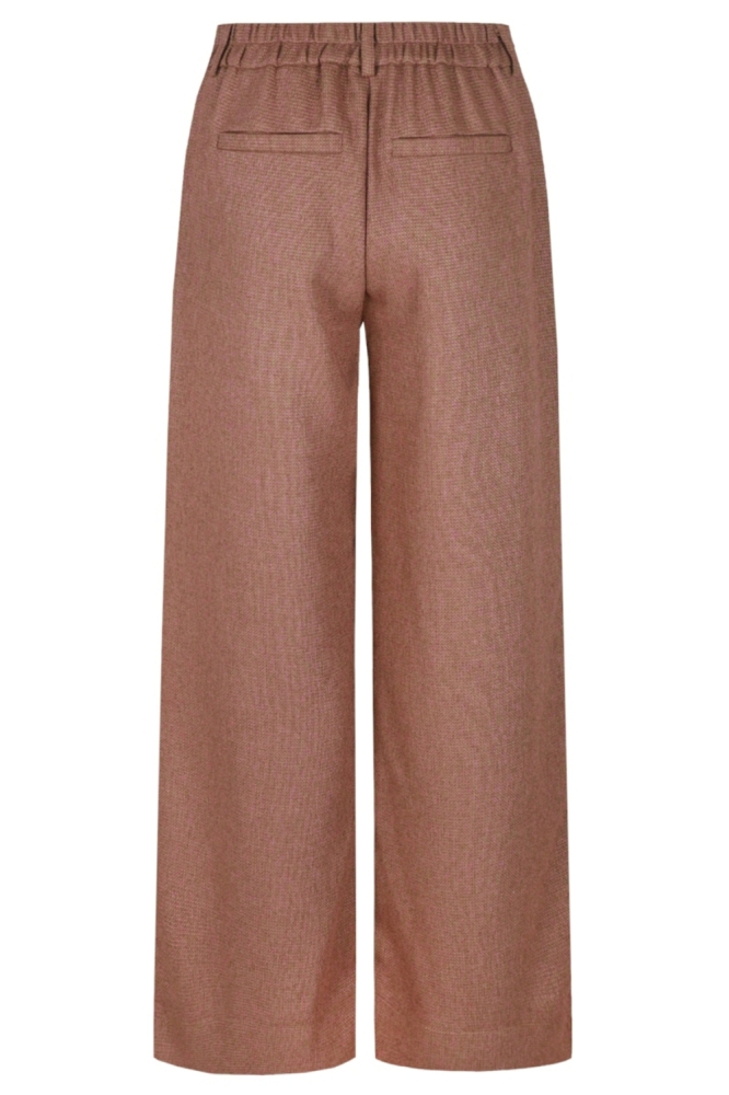 Fluresk camel dames broek | Achteraanzicht