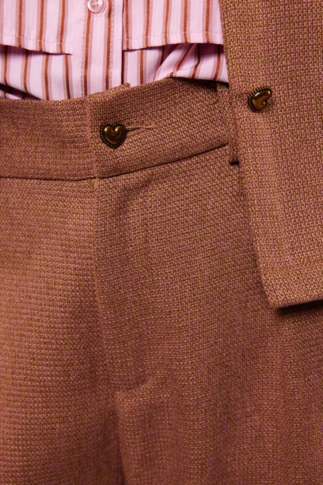 Fluresk camel dames broek | Kleurstaal