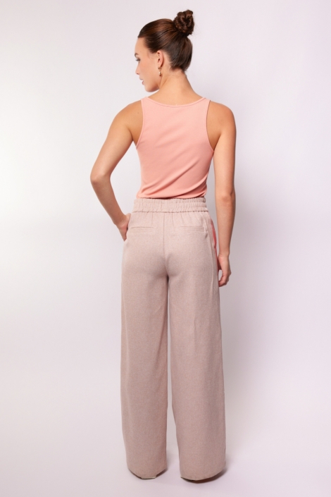 Fluresk beige dames broek | Model