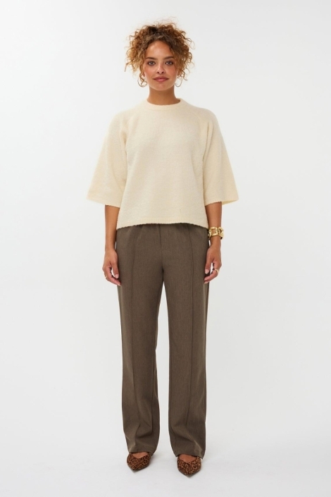 Ydence bruine dames broek | Model