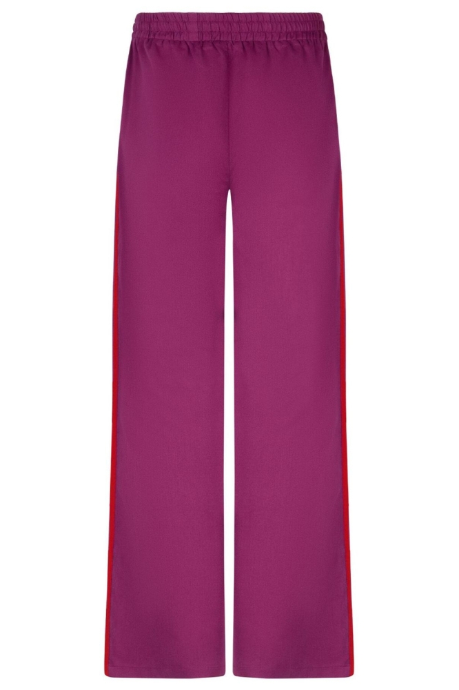 Ydence paarse dames broek | Achteraanzicht