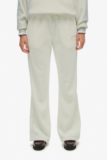 Superdry Broek COUNTRY CLUB VELOUR TRACK PANT W7011274A 71D OFF WHITE