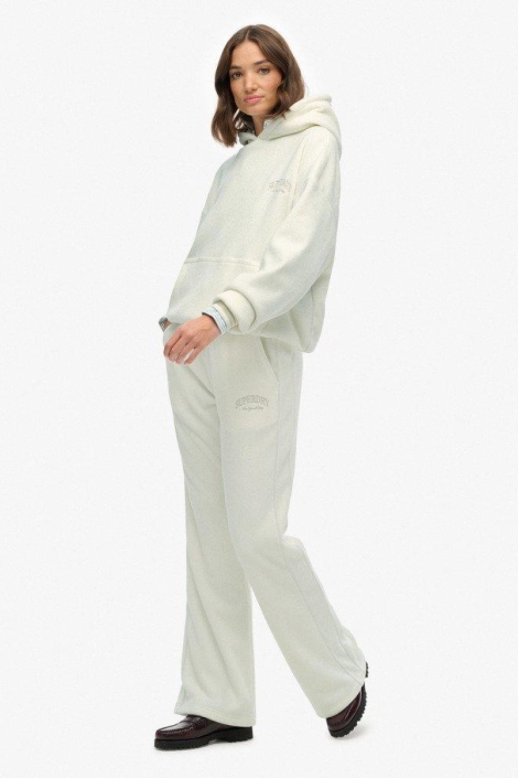 Superdry witte dames broek | Model zijaanzicht