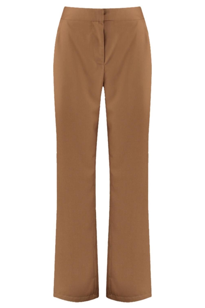 Harper & Yve camel dames broek | Vooraanzicht