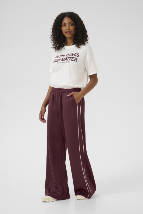 Kaffe bordeaux dames broek | Model