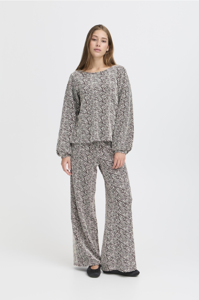 Ichi bruine dames broek | Model