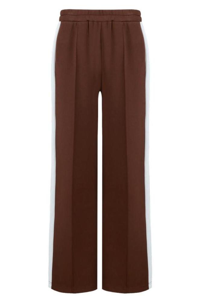 Fluresk bruine dames broek | Vooraanzicht