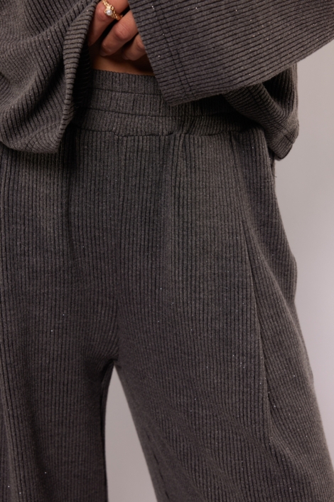 Fluresk grijze dames broek | Close up