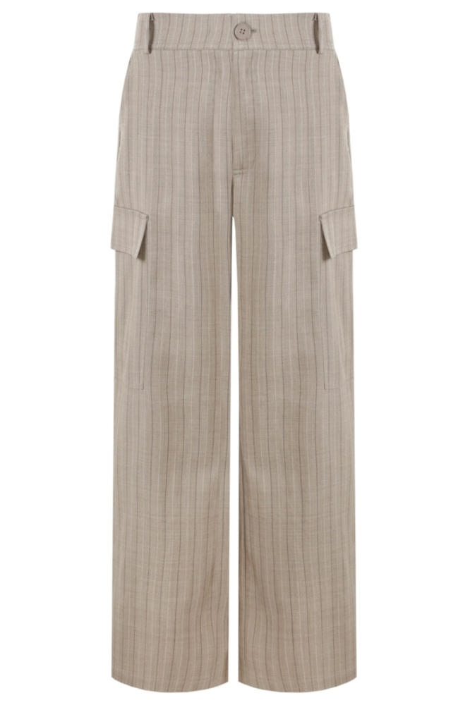 Fluresk bruine dames broek | Vooraanzicht