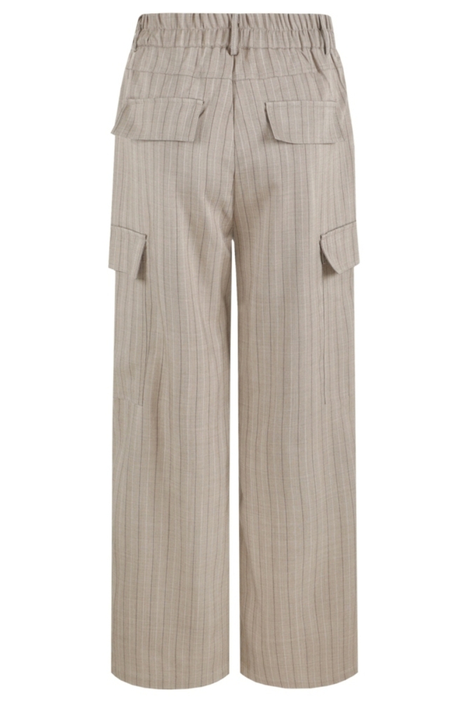 Fluresk bruine dames broek | Achteraanzicht