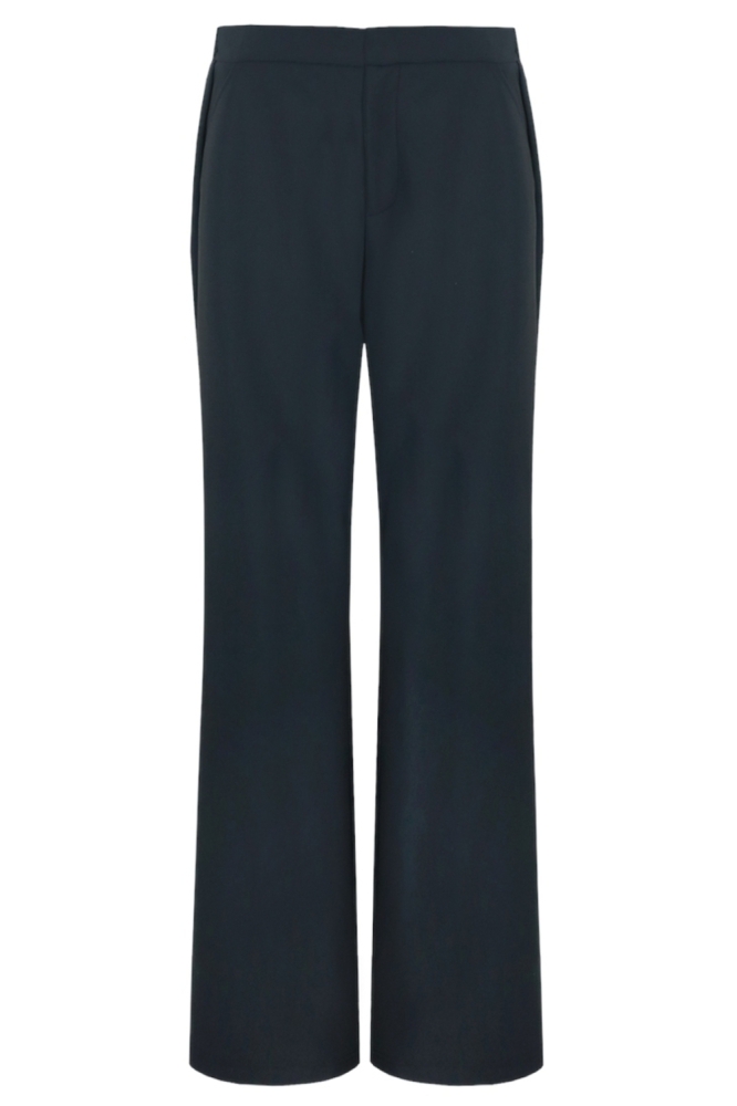 Fluresk zwarte dames broek | Vooraanzicht