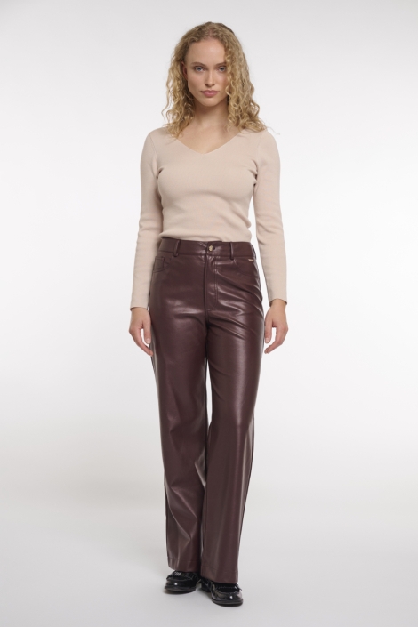 Rino & Pelle bordeaux dames broek | Model
