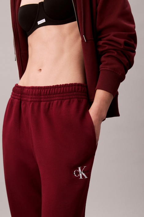 Calvin Klein bordeaux dames broek | Close up