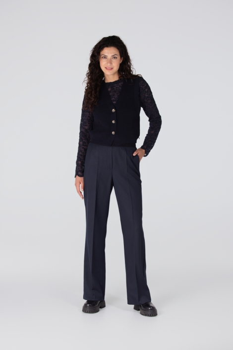 Juffrouw Jansen blauwe dames broek | Model