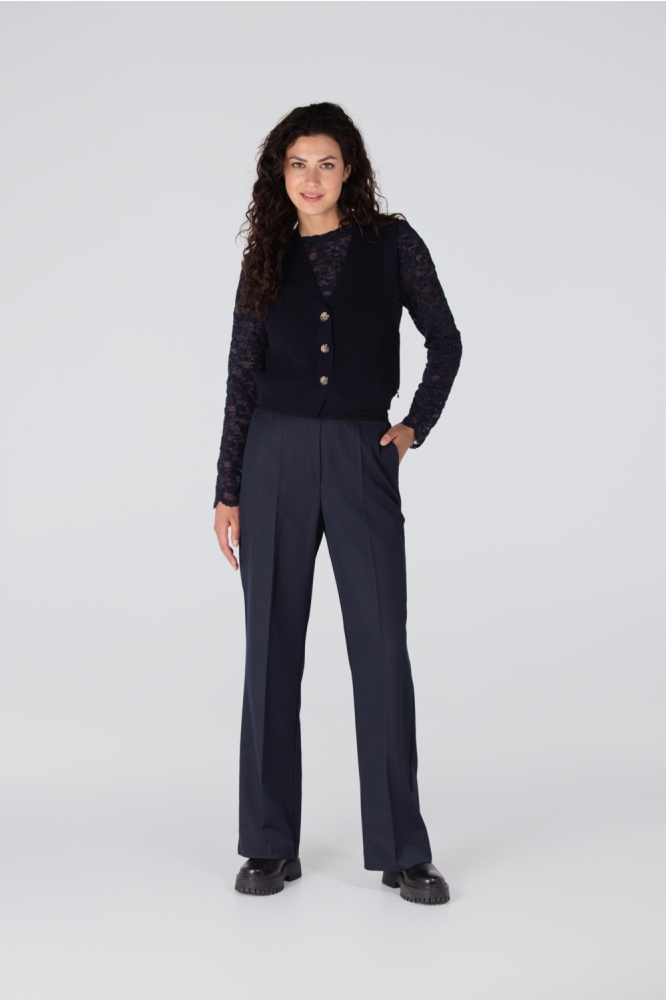 Juffrouw Jansen blauwe dames broek | Model