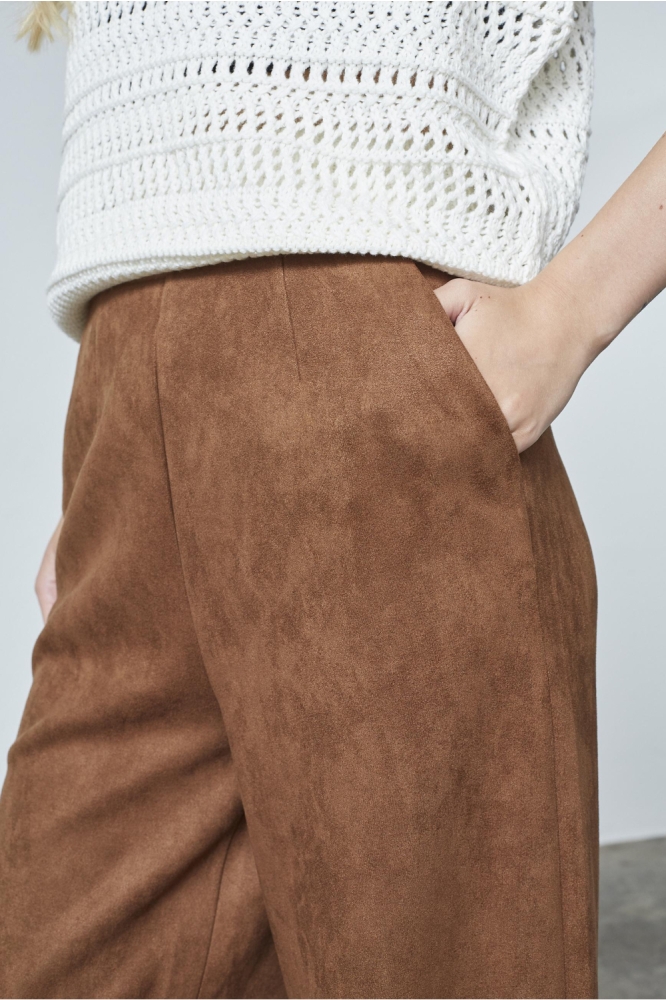 SisterS point cognac dames broek | Close up