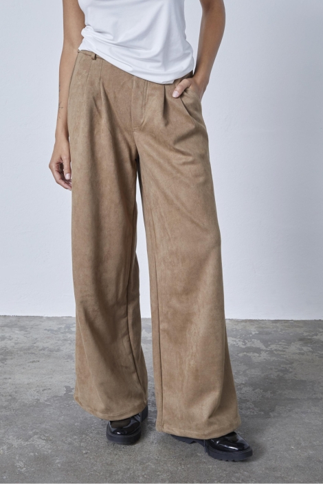 SisterS point camel dames broek | Model vooraanzicht