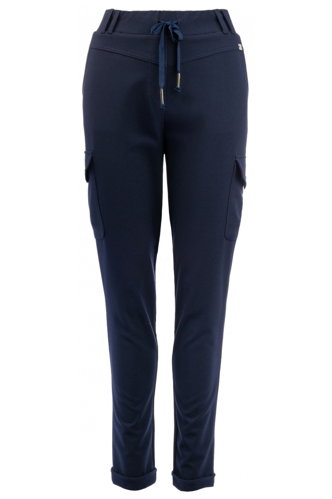 TQ Amsterdam blauwe dames broek | Vooraanzicht