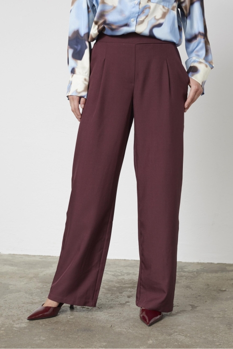 SisterS point bordeaux dames broek | Model vooraanzicht