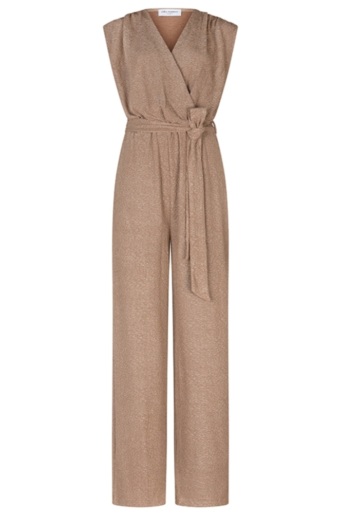 Lofty Manner gouden dames jumpsuit | Vooraanzicht