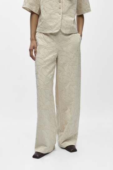 Object Broek OBJMATHILDA LISA WIDE PANT 144 23049263 White Sand