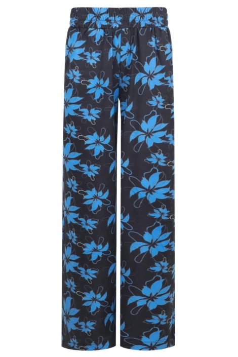 Fluresk blauwe dames broek | Achteraanzicht