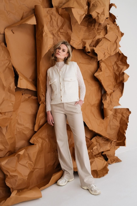 Zizo beige dames broek | Model