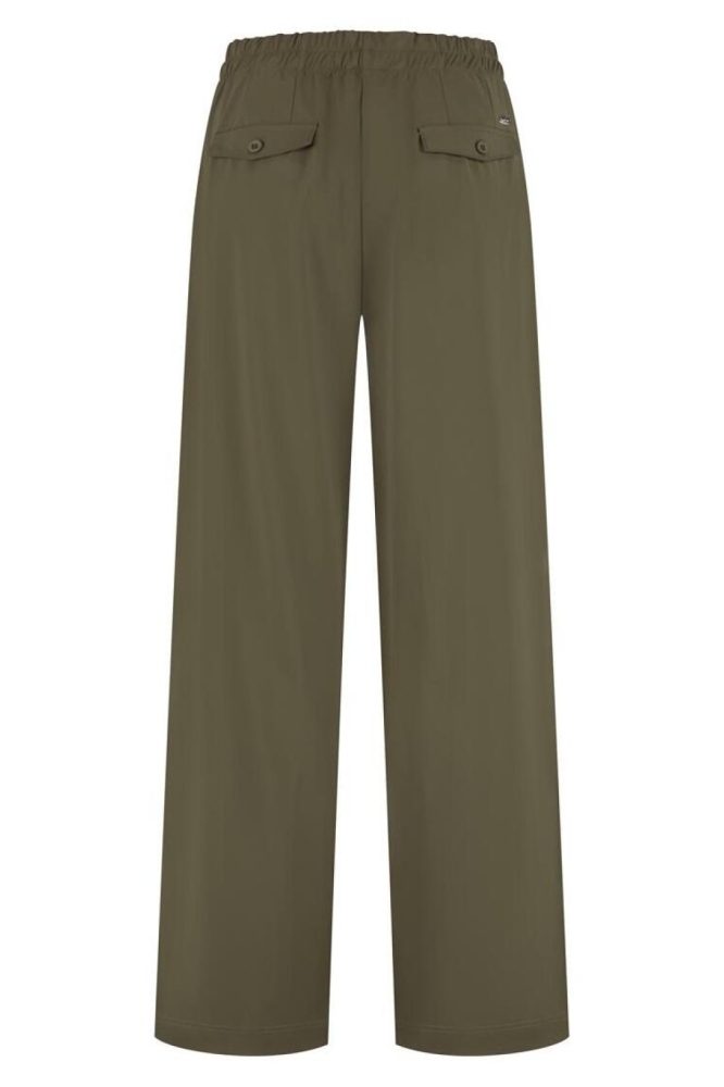 Lady Day groene dames broek | Achteraanzicht