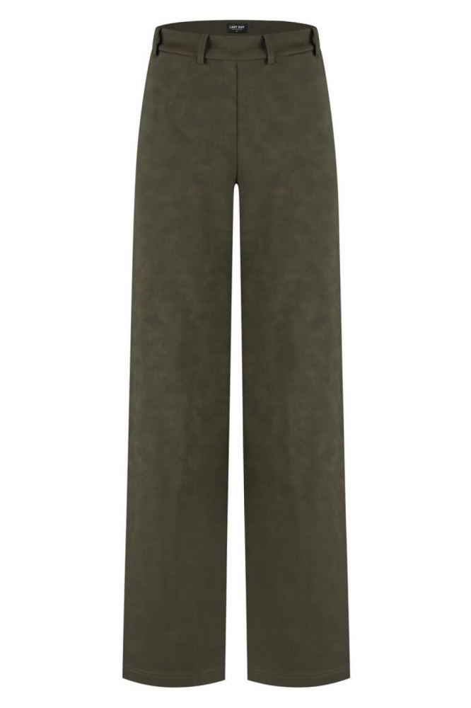 Lady Day groene dames broek | Vooraanzicht