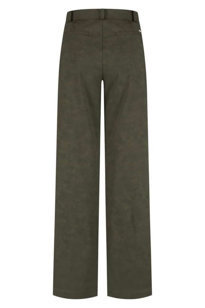 Lady Day groene dames broek | Achteraanzicht