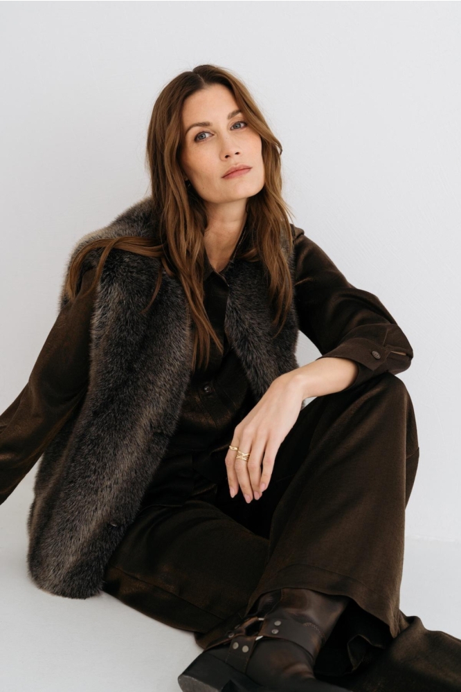 Maicazz bruine dames broek | Model