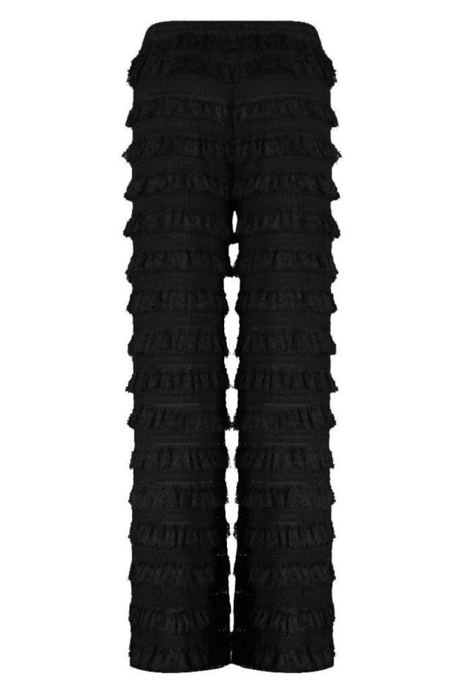 Harper & Yve zwarte dames broek | Achteraanzicht