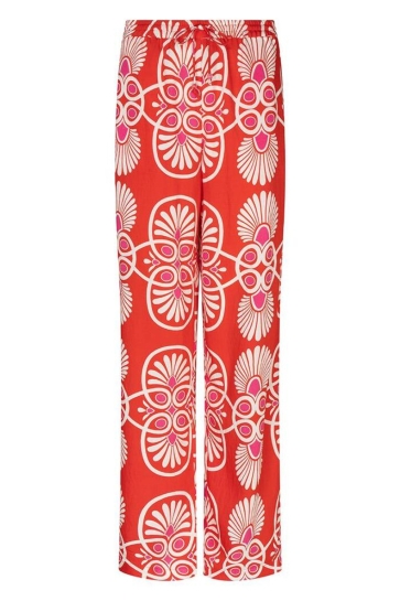 EsQualo Broek TROUSERS WIDE HEARTFELT HS26 10204 PRINT