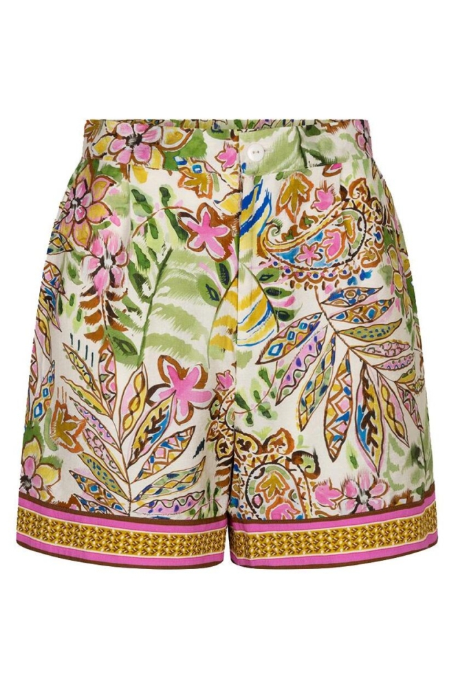 EsQualo multi color dames korte broek | Vooraanzicht