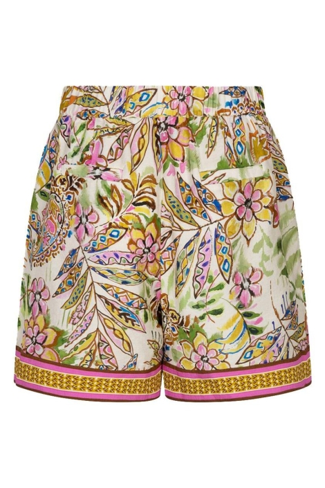EsQualo multi color dames korte broek | Achteraanzicht