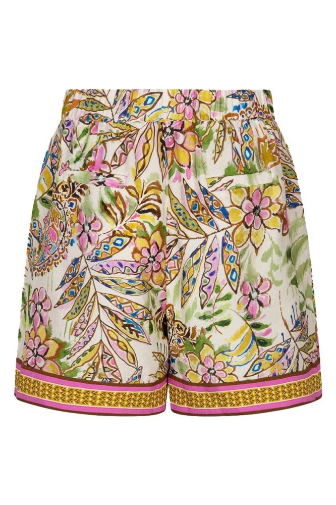 EsQualo multi color dames korte broek | Achteraanzicht