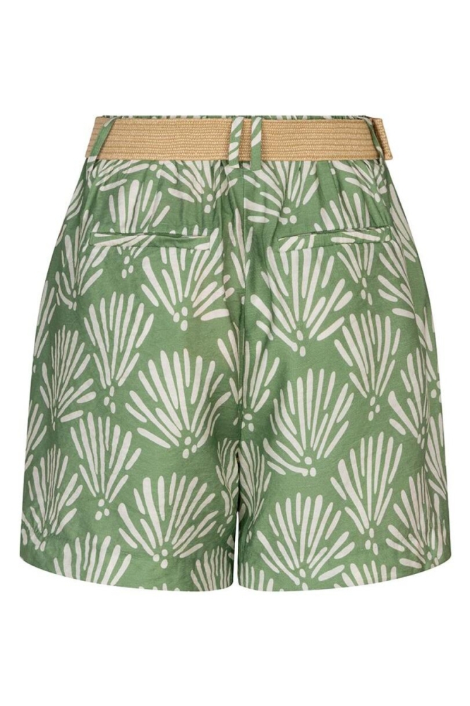 EsQualo groene dames korte broek | Achteraanzicht