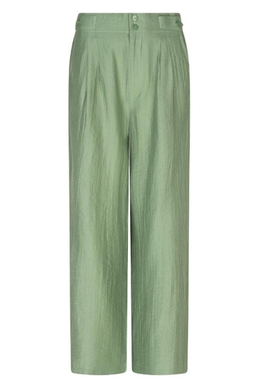 EsQualo Broek TROUSERS WIDE LIGHT CRINKLE HS26 14216 319 jungle green