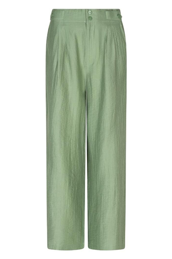 EsQualo groene dames broek | Vooraanzicht