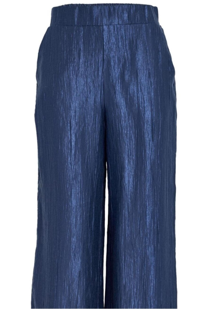 Peppercorn blauwe dames broek | Close up