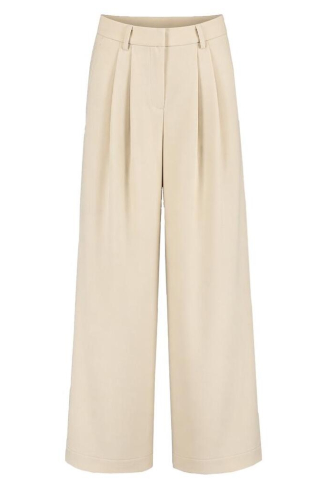 Harper & Yve ecru dames broek | Vooraanzicht