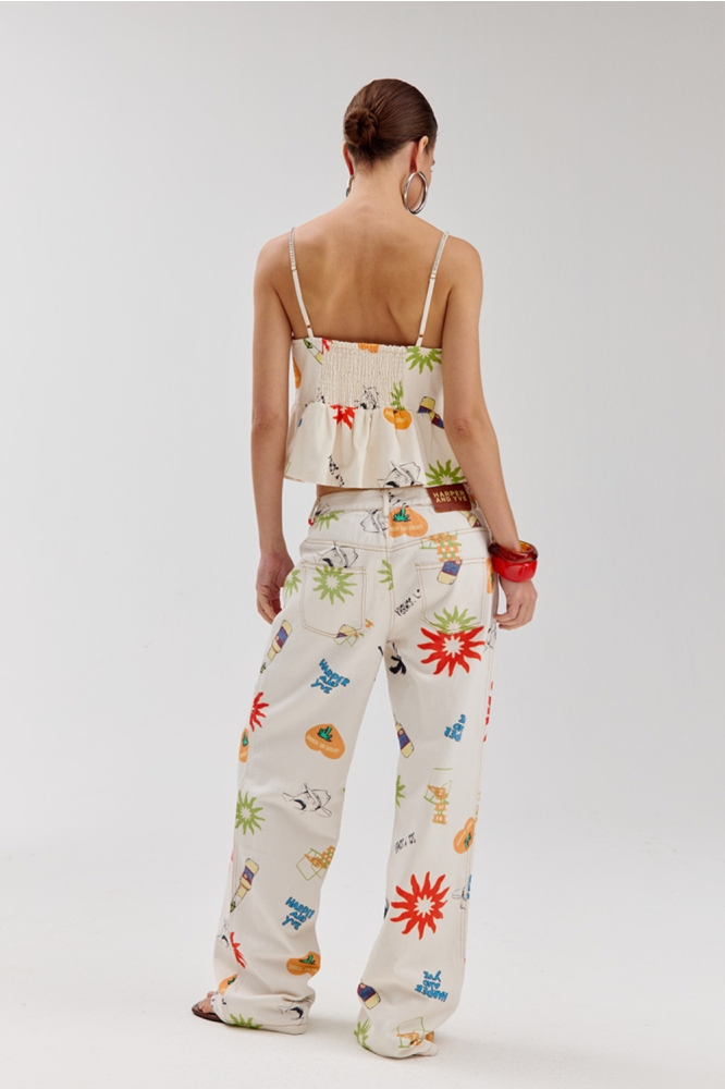 Harper & Yve beige dames jeans | Model