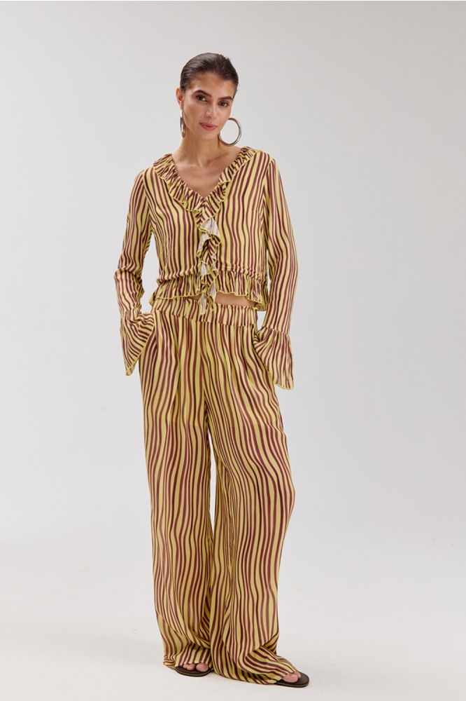 Harper & Yve gele dames broek | Model