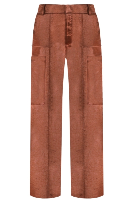 Fluresk koperen dames broek | Vooraanzicht