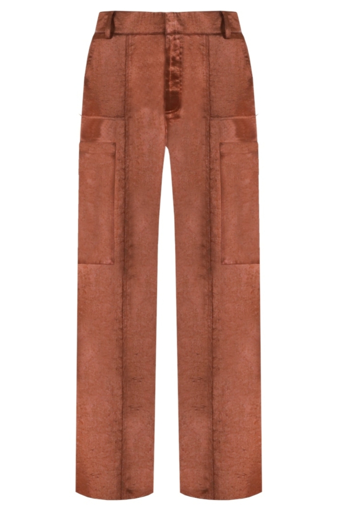 Fluresk koperen dames broek | Vooraanzicht