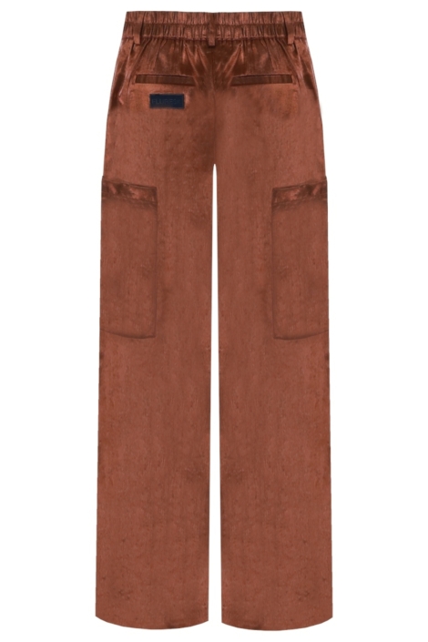 Fluresk koperen dames broek | Achteraanzicht