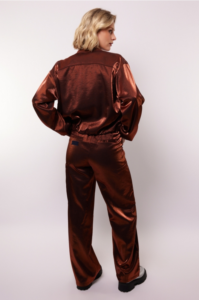 Fluresk koperen dames broek | Model