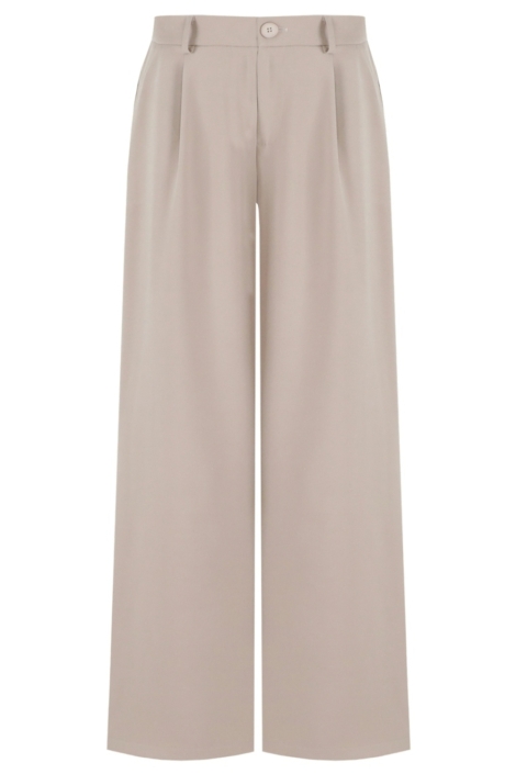 Fluresk taupe dames broek | Vooraanzicht