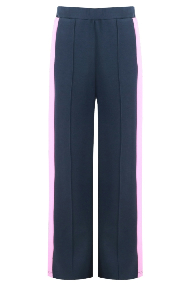 Fluresk blauwe dames broek | Vooraanzicht