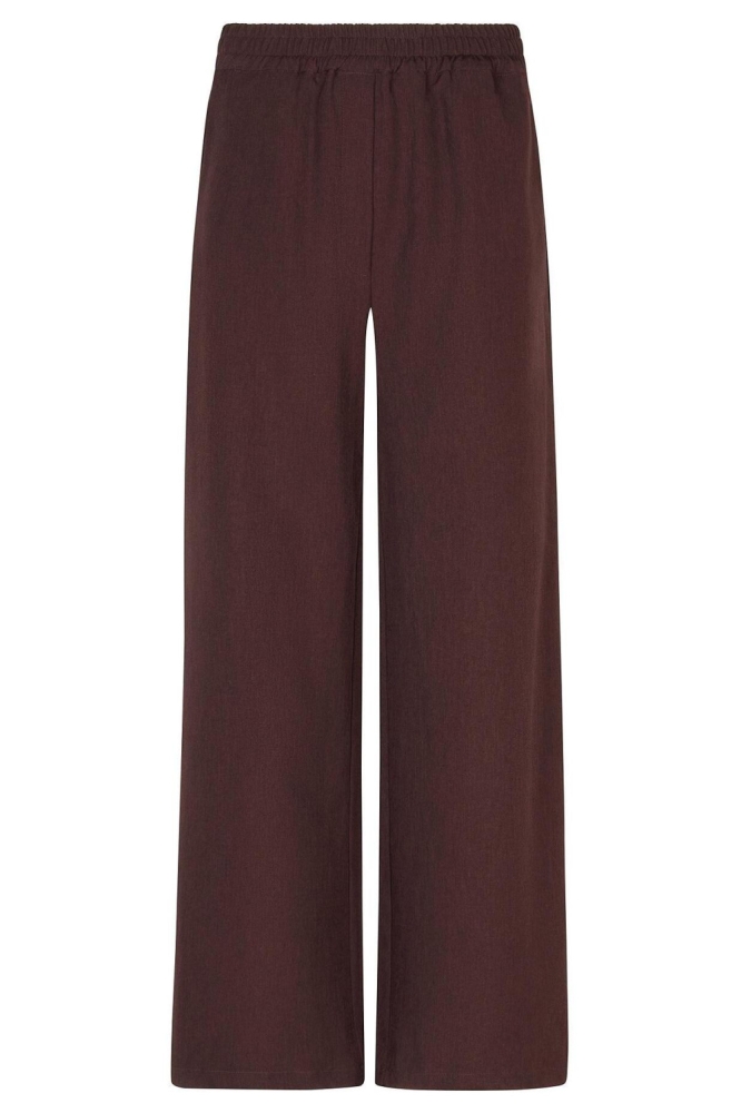 Ydence bruine dames broek | Vooraanzicht